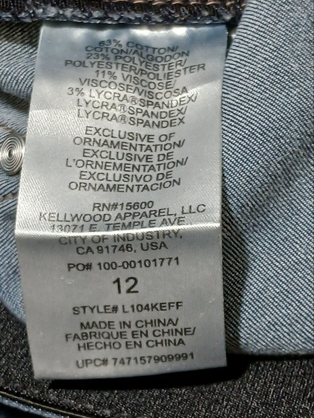 Wit & Wisdom 'Ab'Solution Jeans Ankle Skimmer Dark Wash Stretch Denim L104KEFF - Picture 4 of 6